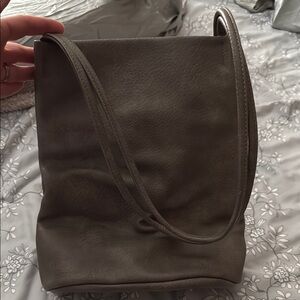 Lucky Brand Gray Suede Shoulder Bag